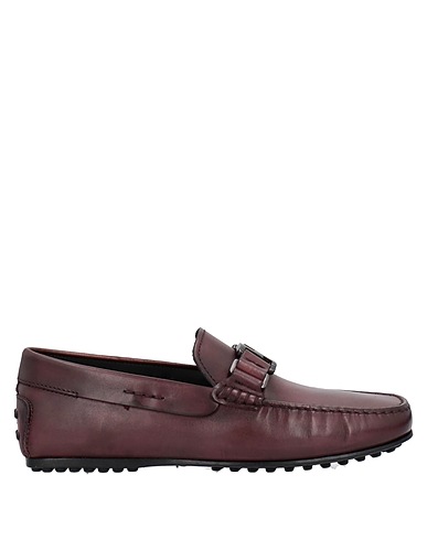 TOD'S Loafers Plum Soft Leather