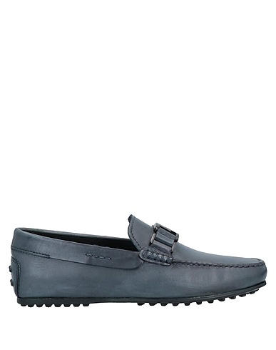 TOD'S Loafers Slate blue Soft Leather