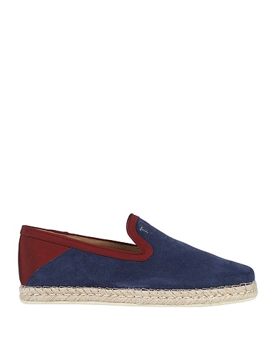 TOD'S Espadrilles Midnight blue Leather, Textile fibers