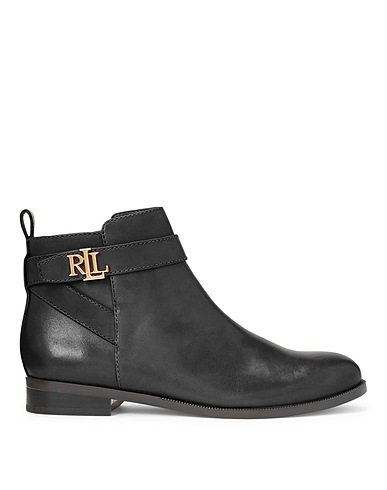 LAUREN RALPH LAUREN Ankle boot Black 100% Leather