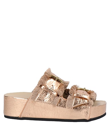 STRATEGIA Sandals Copper Textile fibres