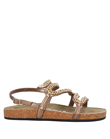 STRATEGIA Sandals Bronze Leather