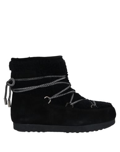 Moon Boot Far Side Low Lace-up Suede Snow Boots In Black