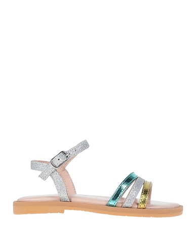 OCA-LOCA Sandals Yellow Leather, Textile fibres