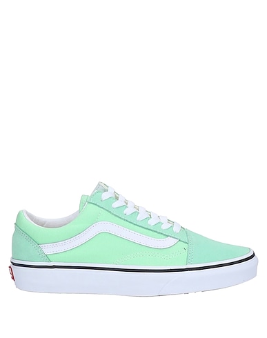 VANS Sneakers Light green Leather, Textile fibers