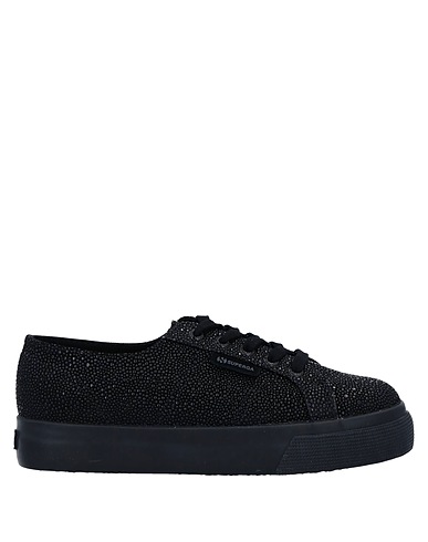 SUPERGA Sneakers Black 90% Polyurethane, 10% Polyester