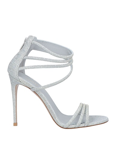 LE SILLA Sandalen Silber Gewebefasern