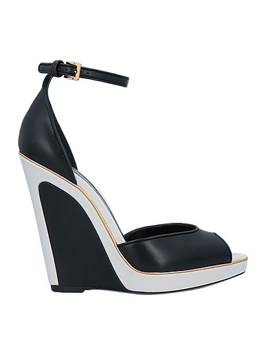 TOM FORD Sandals Black Bull skin, Calfskin