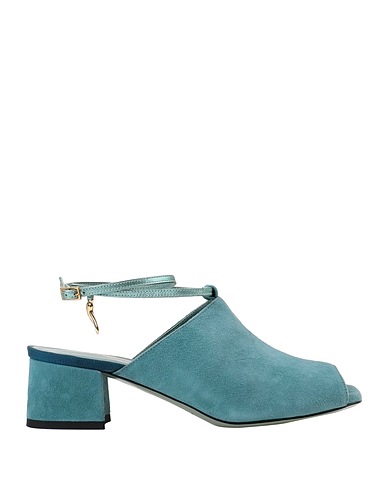 PAOLA D'ARCANO Sandals Pastel blue Leather