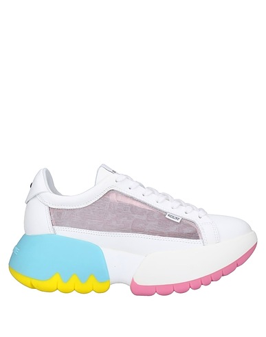 RUCOLINE Sneakers White Leather, Textile fibres