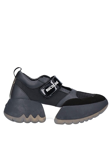 RUCOLINE Sneakers Black Leather, Other Fibres, Textile fibres