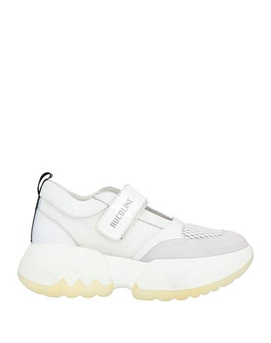 RUCOLINE Sneakers White Leather, Other Fibres, Textile fibres