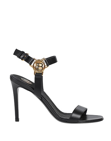 BALMAIN Sandals Black Calfskin