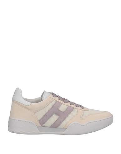 HOGAN Sneakers Ivory Leather, Textile fibres