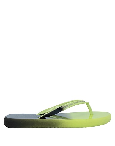 ARMANI EXCHANGE Flip flops Light green PVC - Polyvinyl chloride