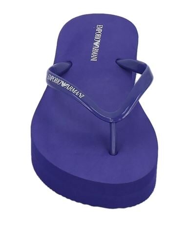 Shop Emporio Armani Woman Thong Sandal Purple Size 4.5 Pvc - Polyvinyl Chloride