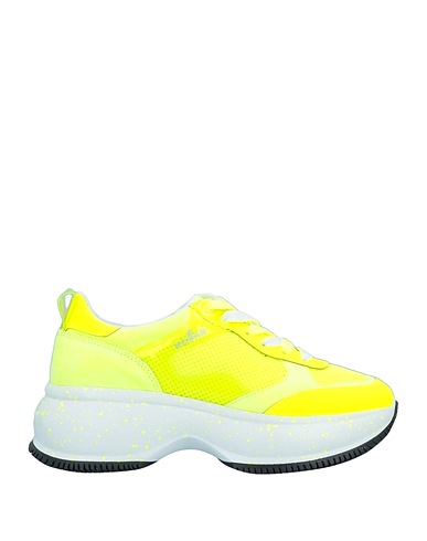 HOGAN Sneakers Yellow Leather, Textile fibers