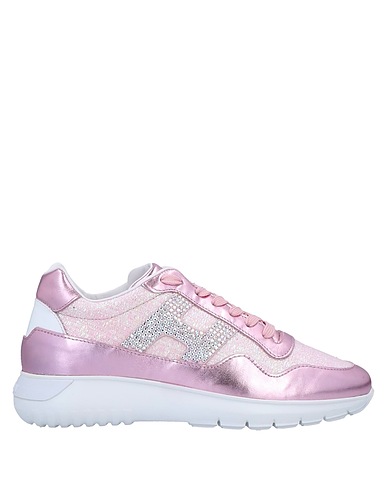HOGAN Sneakers Pink Leather, Textile fibres