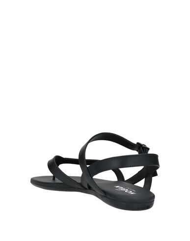 Hogan Toe Strap Sandals In Black