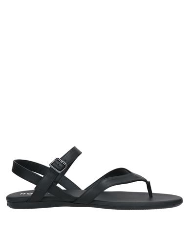 Hogan Toe Strap Sandals In Black