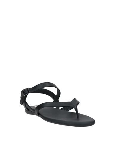 Hogan Toe Strap Sandals In Black