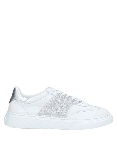 HOGAN Sneakers White Leather, Textile fibres
