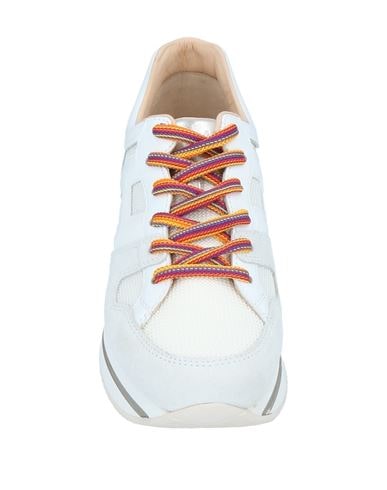 Shop Hogan Woman Sneakers Ivory Size 4.5 Leather, Textile Fibers In White