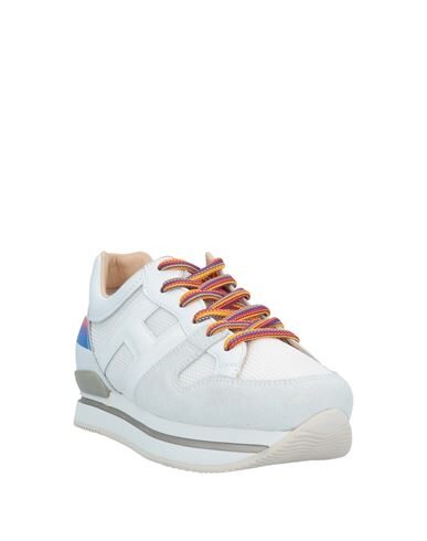 Shop Hogan Woman Sneakers Ivory Size 4.5 Leather, Textile Fibers In White