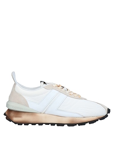 LANVIN Sneakers Weiß 100% Polyester, Kalbsleder