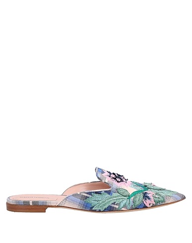 ALBERTA FERRETTI Mules and clogs Blue Textile fibres