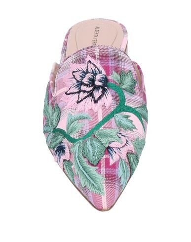 Shop Alberta Ferretti Woman Mules & Clogs Pink Size 7.5 Textile Fibers