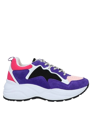 GAëLLE Paris Sneakers Purple Leather, Textile fibres