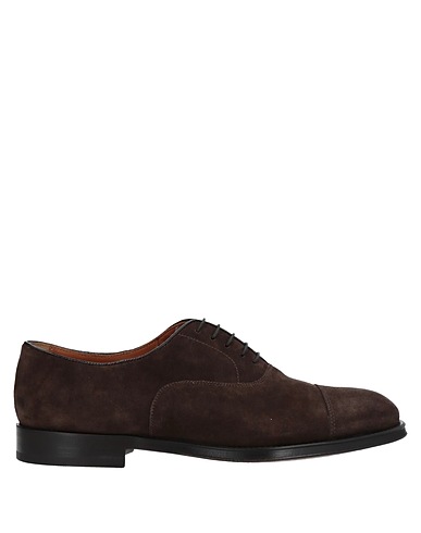 DOUCAL'S Laced shoes Dark brown Soft Leather