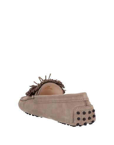 Shop Tod's Woman Loafers Sand Size 5 Leather In Beige