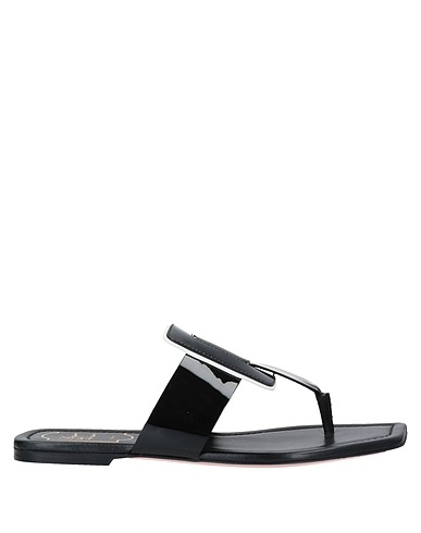 ROGER VIVIER Flip flops Black Leather