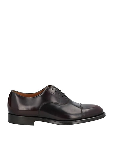 DOUCAL'S Laced shoes Burgundy Leather