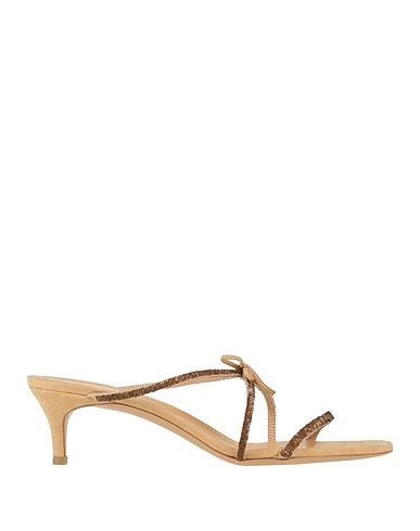 MALÌPARMI Sandals Beige Textile fibers