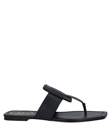 ROGER VIVIER Flip flops Black Leather