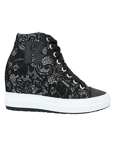 RUCOLINE Sneakers Black Textile fibers, Leather