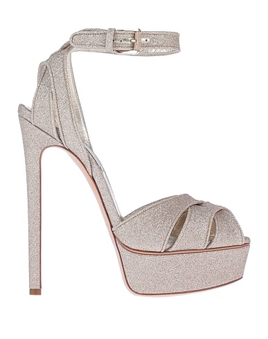 CASADEI Sandals Platinum Textile fibres