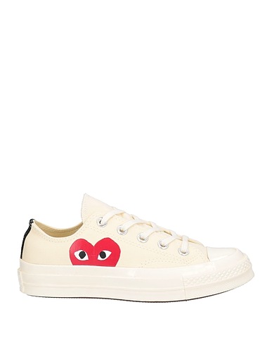 CONVERSE x COMME des GARÇONS PLAY Sneakers Ivory Textile fibres