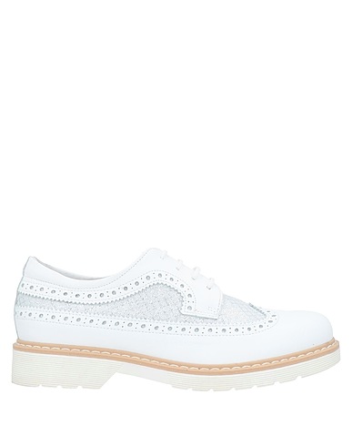 NERO GIARDINI JUNIOR Stringate Bianco Pelle, Fibre tessili