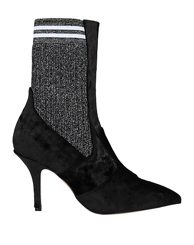 EMANUELA CARUSO Capri Ankle boot Black Textile fibres
