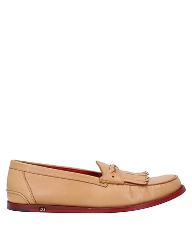 DOLCE&GABBANA Loafers Camel Soft Leather