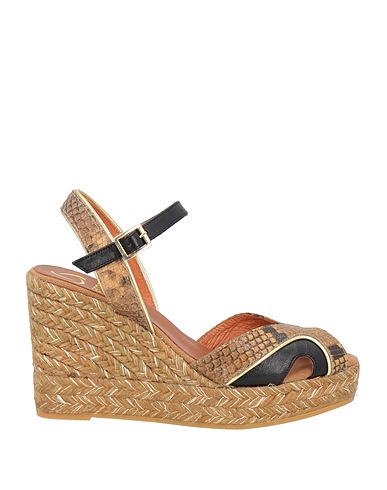 KANNA Espadrilles Khaki Leather