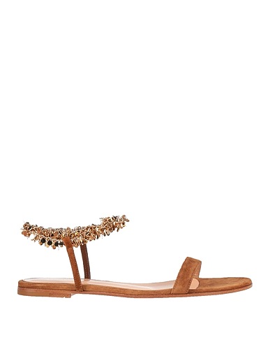 GIANVITO ROSSI Sandals Khaki Leather