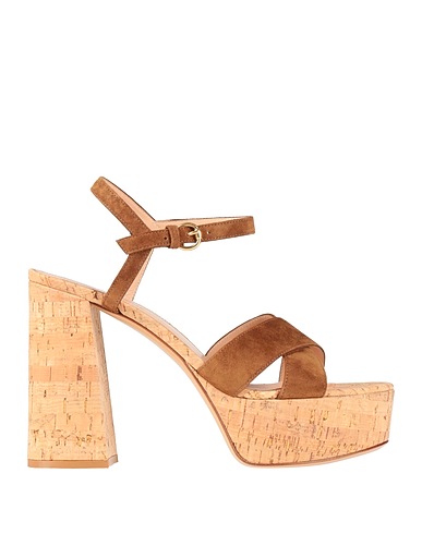 GIANVITO ROSSI Sandalen Khaki Leder