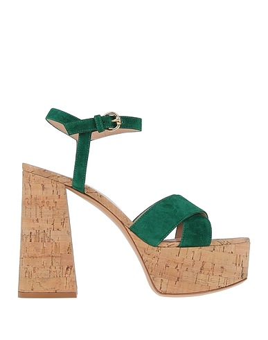 GIANVITO ROSSI Sandals Green Leather