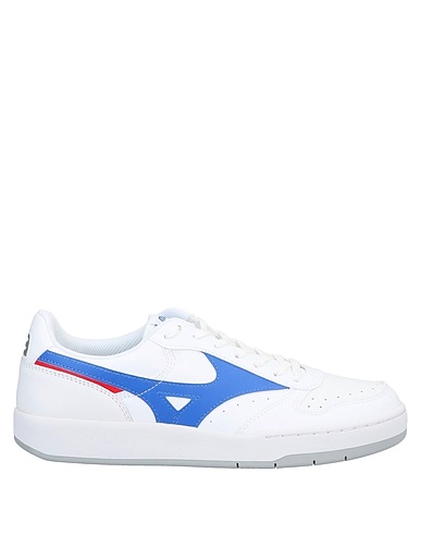 MIZUNO Sneakers White Leather, Textile fibers