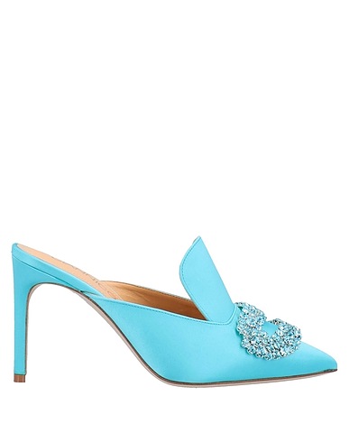 GIANNICO Mules and clogs Turquoise Textile fibres